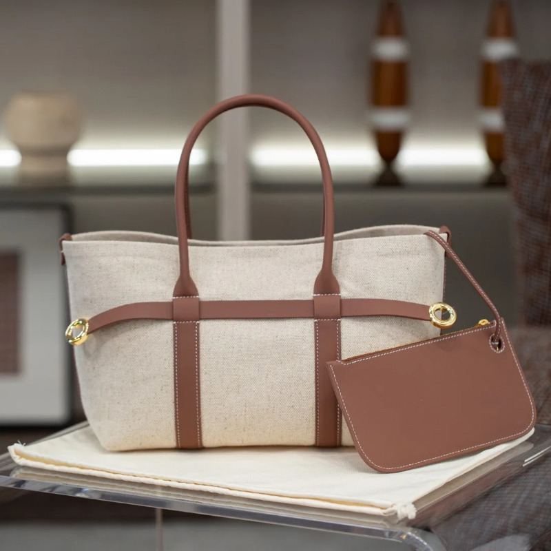 Leather Work Bag Women - 26 Nieuwe Tote-stijl Leren Schoudertas Emmertas