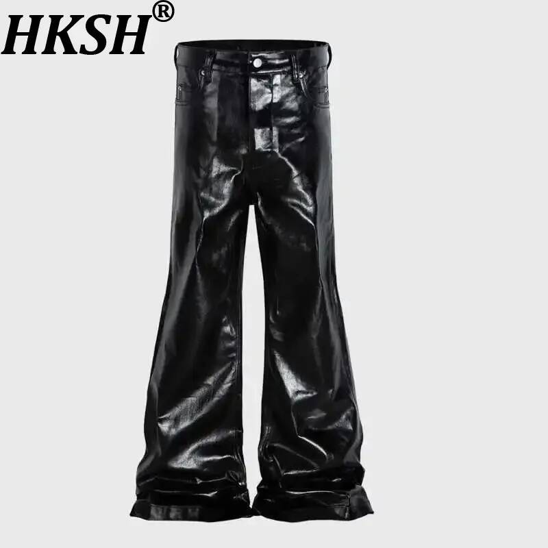Leather Work Jeans - HKSH Heren High Street Denim Broek