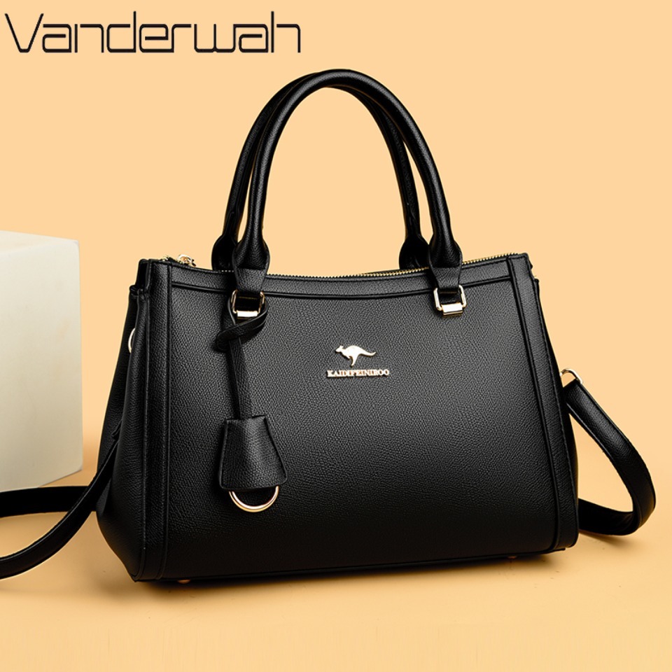 Leather Work Handbags For Women - Kangoeroe merk zachte PU lederen schoudertas