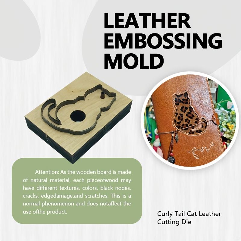 Leatherwork Embossing - Lederen snijstempelgereedschap Katstaart hangende decoratie Precisie-stempelen