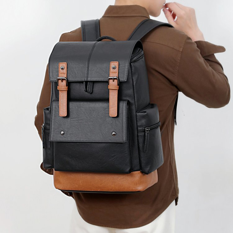 Leather Work Backpack - Nieuwe vintage leren rugzak voor heren,
