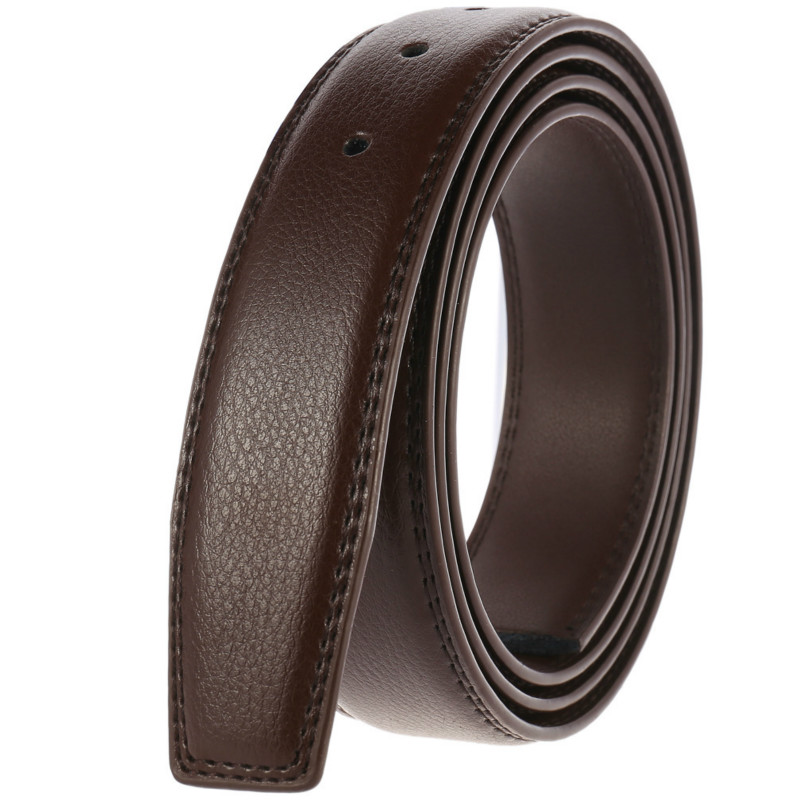 Leather Work Jeans - Luxe Mannen Riemen Effen Leer Hoge