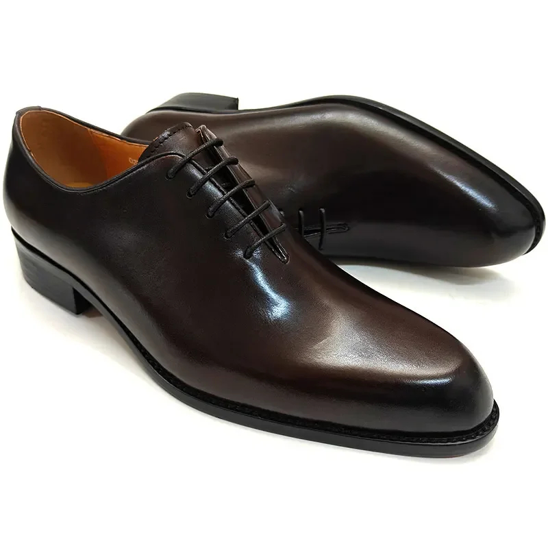 Leather Work Oxfords - Succesvolle Heren Lederen Schoenen Van Hoge