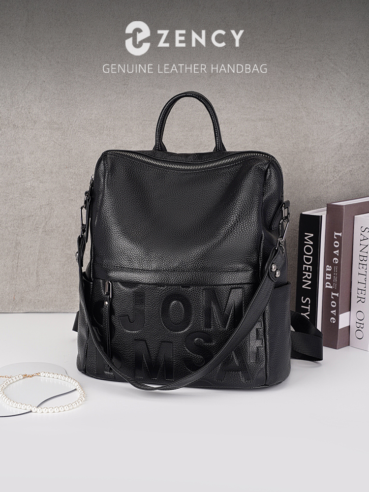 Leather Work Backpack - Zency Premium Echt Lederen Rugzak met