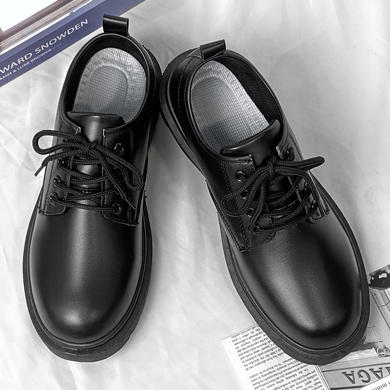 Leather Work Oxfords - Heren Lederen Schoenen Casual Comfort Veterschoenen
