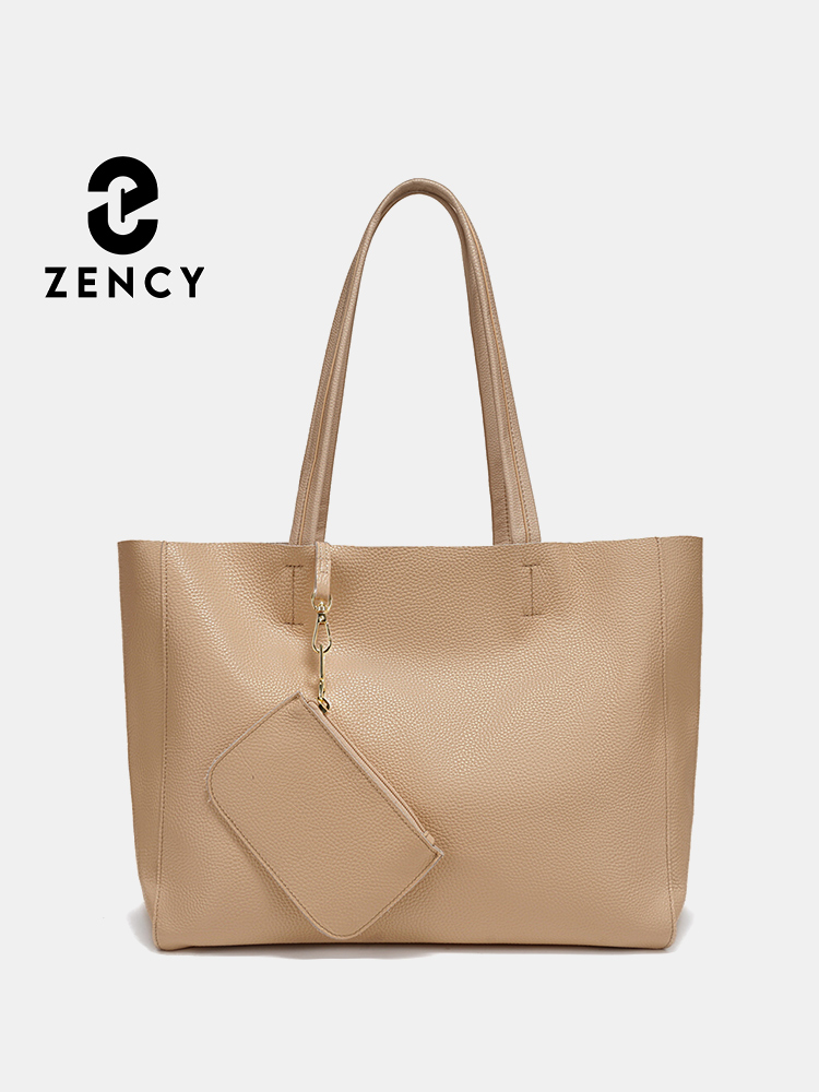 Leather Work Bag Women - Zency Echt Lederen Grote Tote Bags