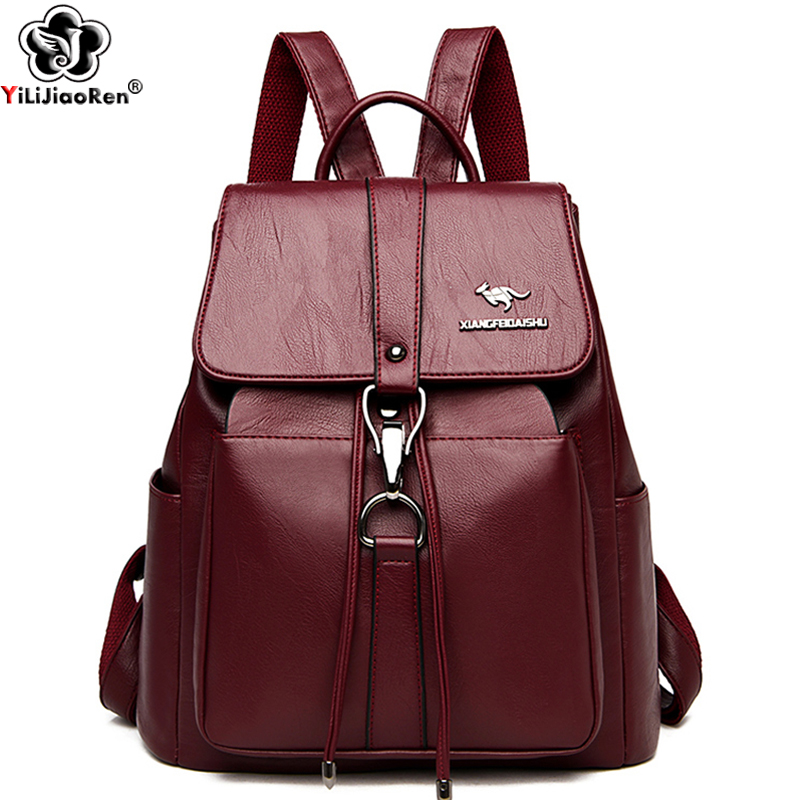 Leather Work Backpack - Anti-diefstal rugzak dames schoudertas Beroemde merk