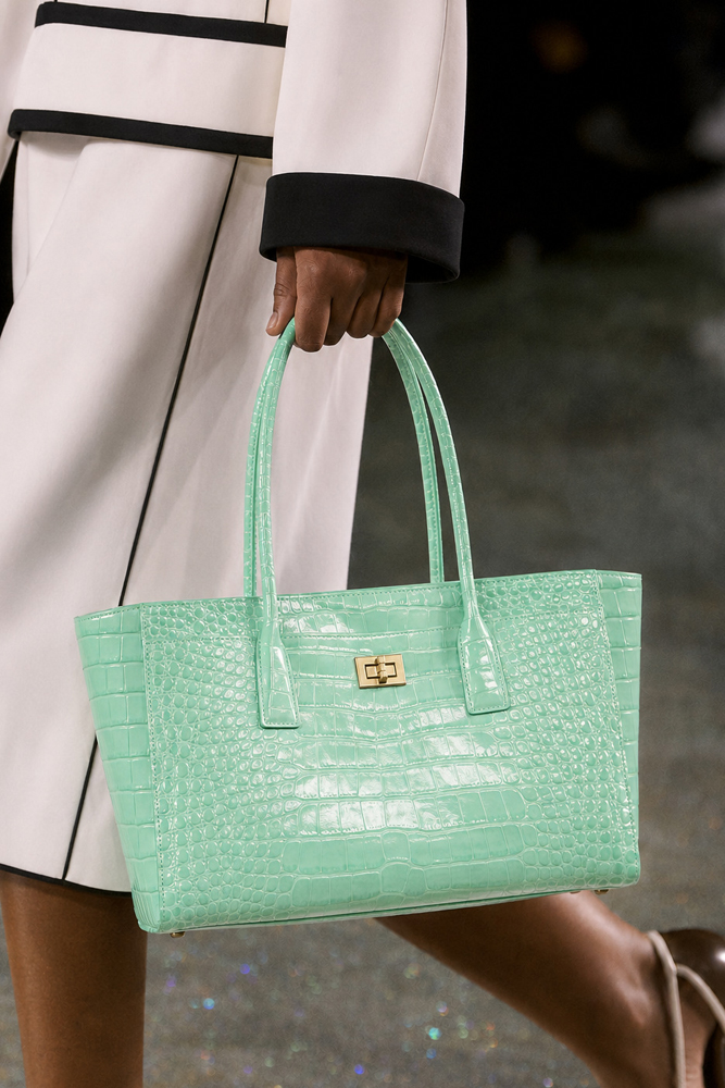 Leather Work Bag Women - SHELKSBAG Glanzende Tote Bag met Krokodillenprint,