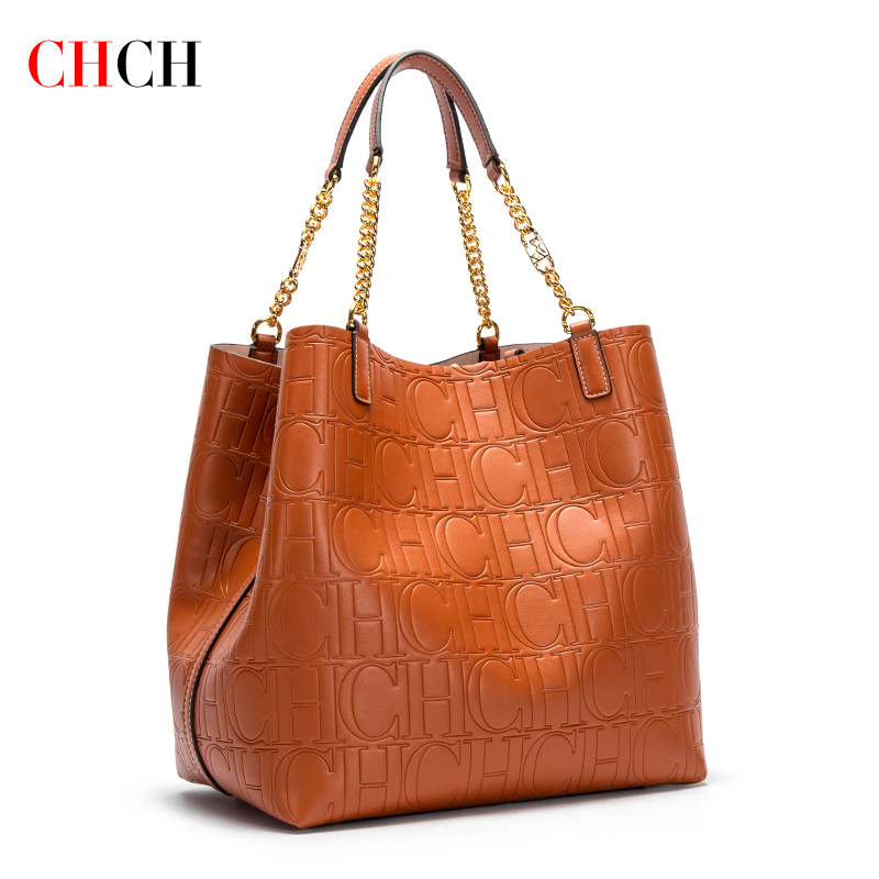 Leather Work Bag Women - CHCH Damesdraagtas 2024, nieuwe stalen handtas