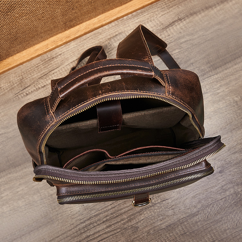 Leren laptoptas voor heren van - Leather Work Backpack recensie en prijs