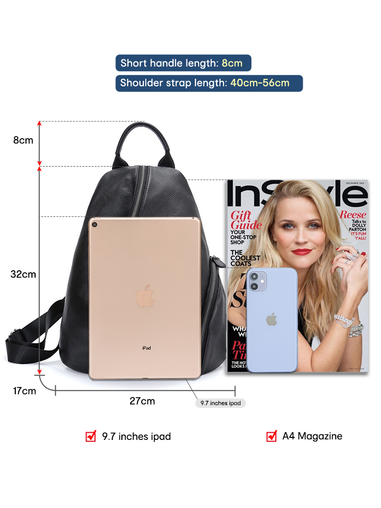 Zency Echt leer Anti-diefstal  - Leather Work Backpack recensie en prijs
