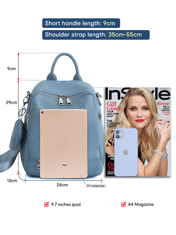 Zency Echt leren damesrugzak v - Leather Work Backpack recensie en prijs