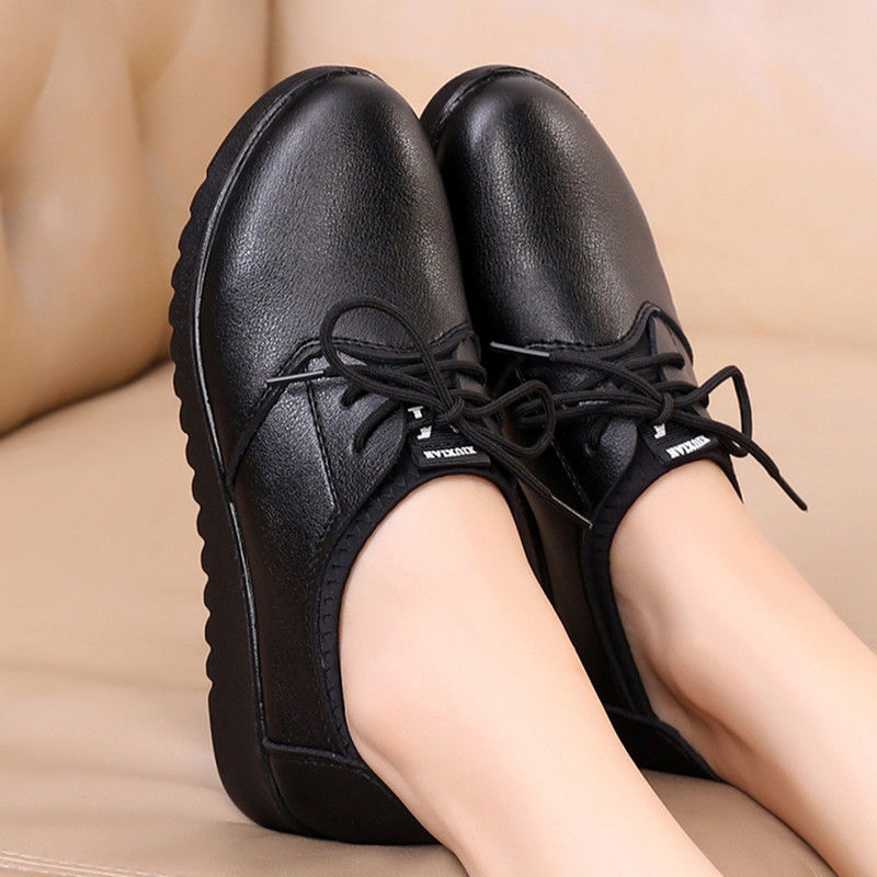 Effen zwarte Oxford schoenen v - Leather Work Oxfords recensie en prijs