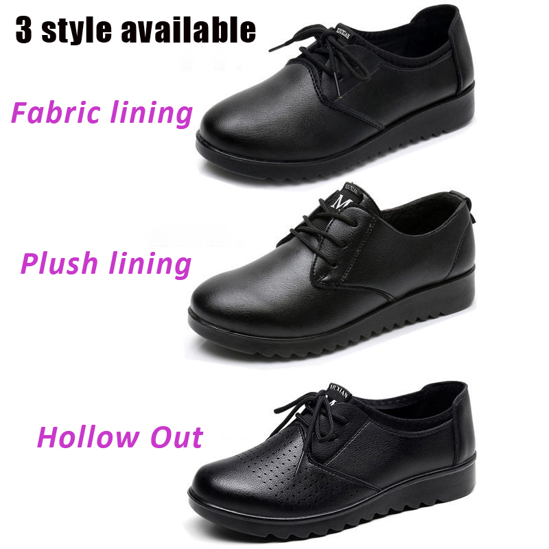 Effen zwarte Oxford schoenen v - Leather Work Oxfords recensie en prijs