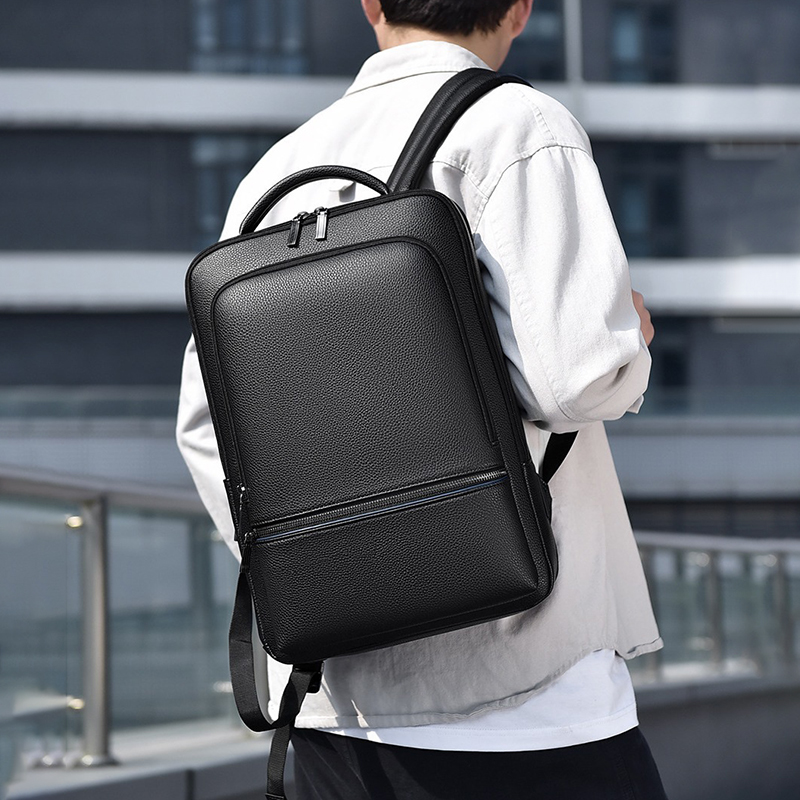 Pu Lederen Heren Rugzak Usb Op - Leather Work Backpack recensie en prijs