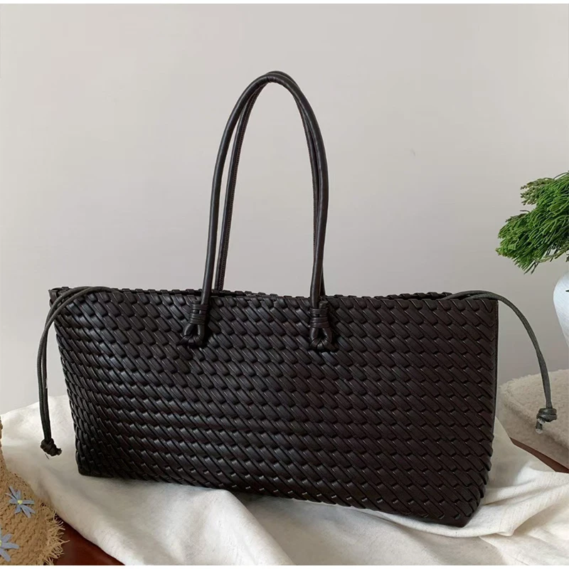 Designer luxe PU geweven tote  - Leather Work Handbags For Women recensie en prijs