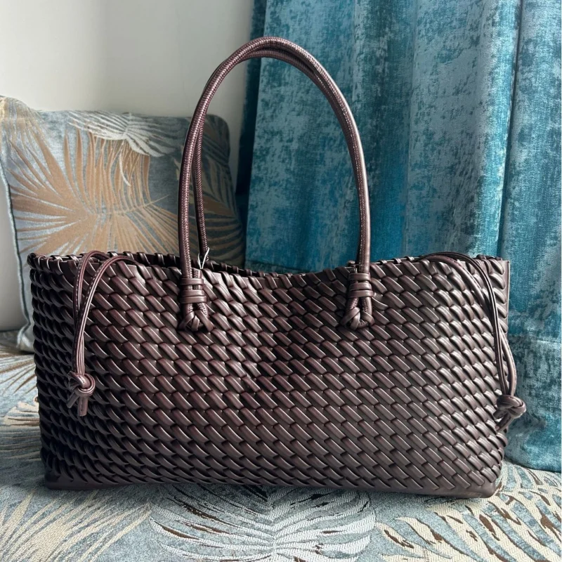 Designer luxe PU geweven tote  - Leather Work Handbags For Women recensie en prijs