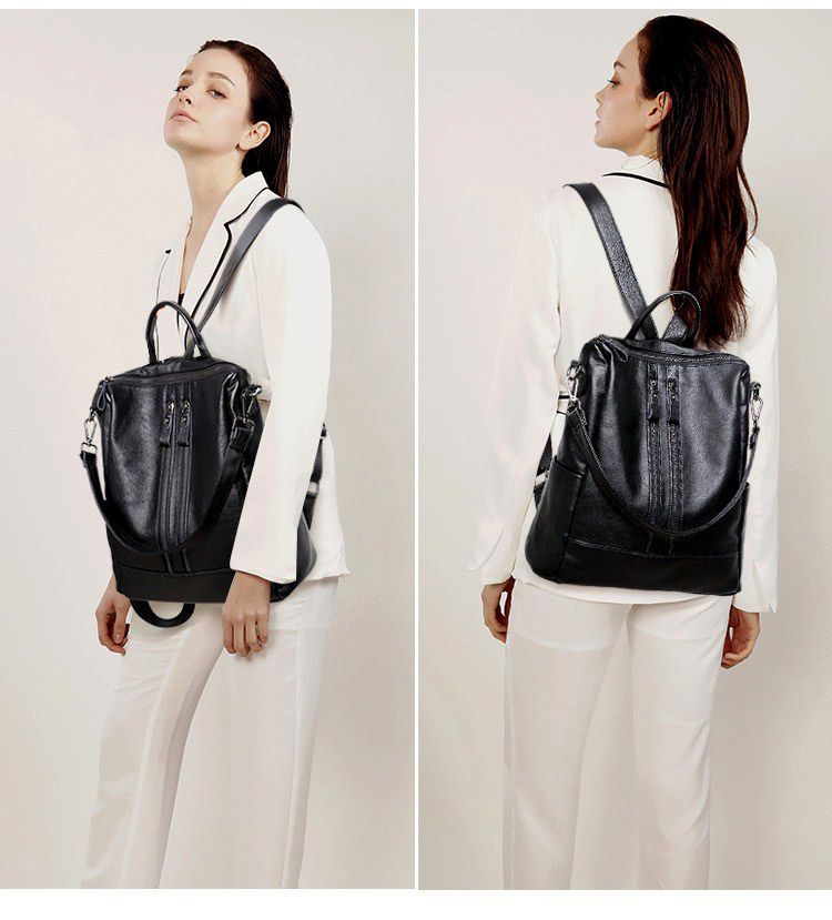 Dames Zacht Leren Rugzak Schoo - Leather Work Backpack recensie en prijs