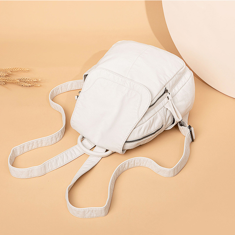 Damesrugzak Witgewassen Leren  - Leather Work Backpack recensie en prijs