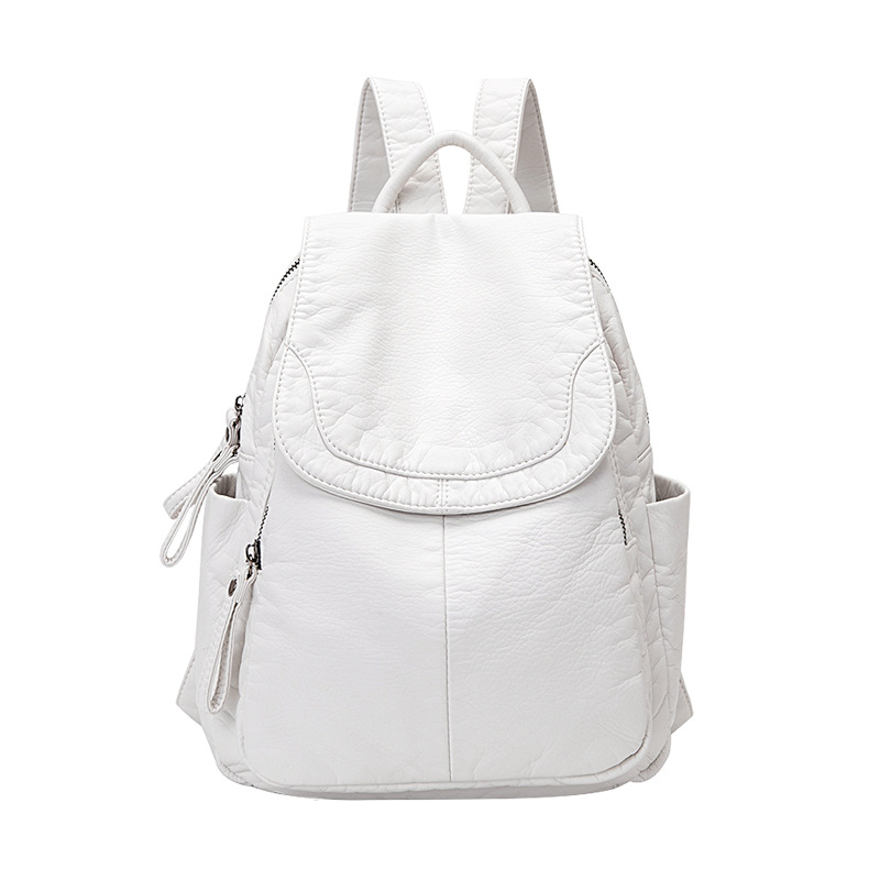 Damesrugzak Witgewassen Leren  - Leather Work Backpack recensie en prijs