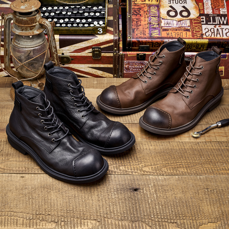 Grootkoppige heren retro werkl - Leather Work Oxfords recensie en prijs