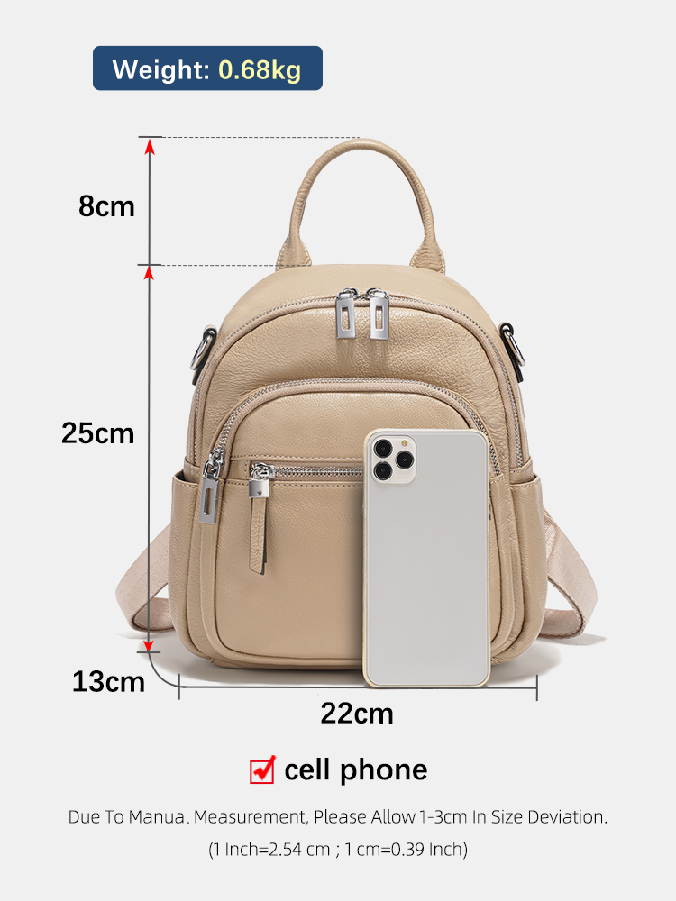 Zency lederen kleine rugzak kn - Leather Work Bag Women recensie en prijs