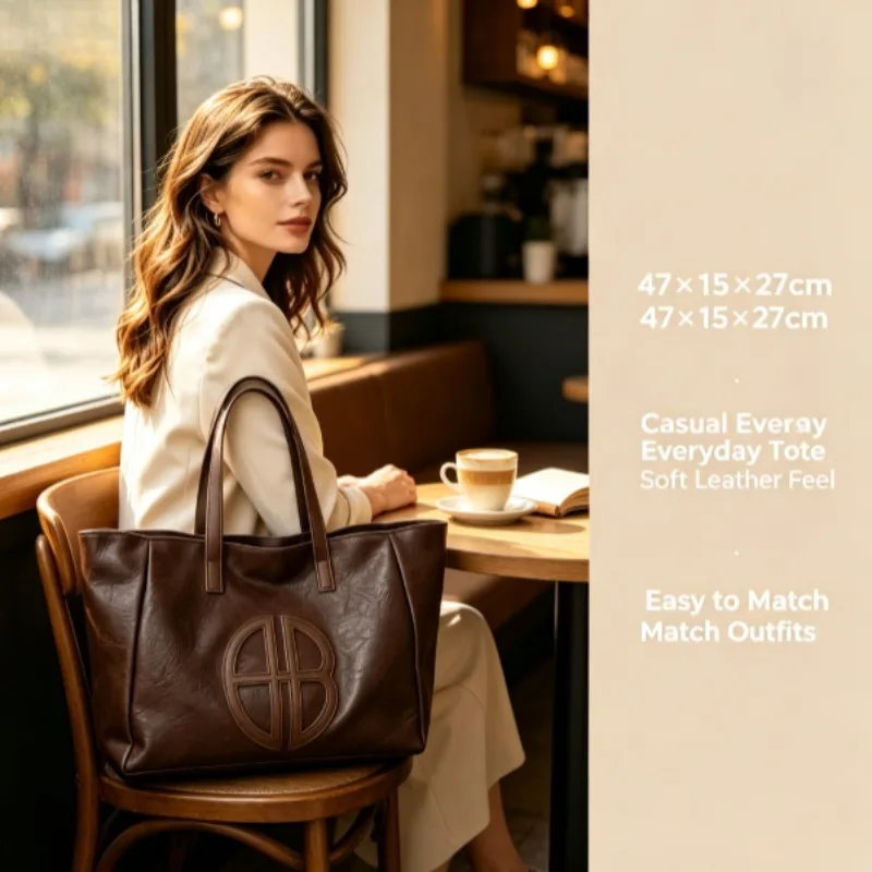 2026 Nieuwe Retro Grote Capaci - Leather Work Bag Women recensie en prijs
