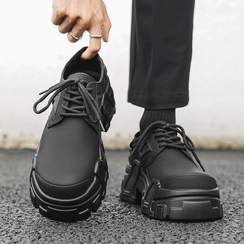 Mannen Platform Lederen Schoen - Leather Work Oxfords recensie en prijs