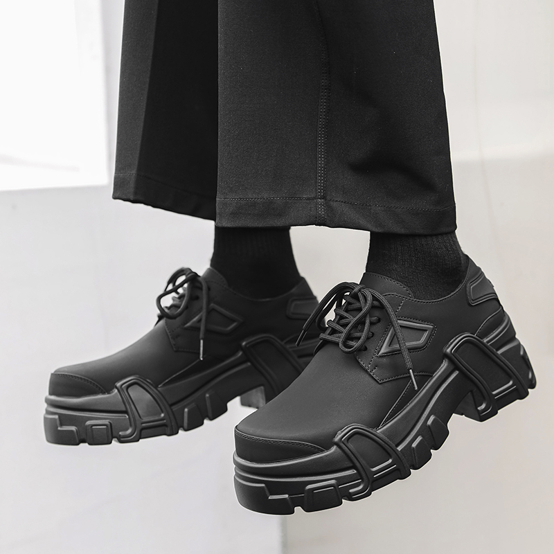 Mannen Platform Lederen Schoen - Leather Work Oxfords recensie en prijs