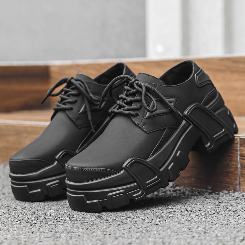 Mannen Platform Lederen Schoen - Leather Work Oxfords recensie en prijs