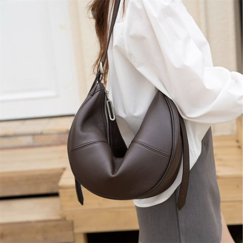 BURMINSA Echt Lederen Crescent - Leather Work Bag Women recensie en prijs