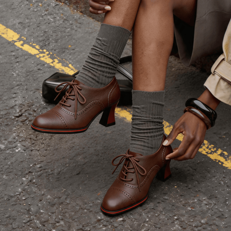 Dames Oxford-schoenen van kuns - Leather Work Oxfords recensie en prijs