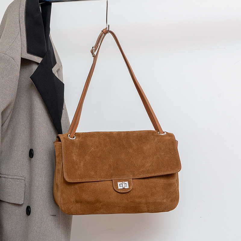 Echte suède leren schoudertas  - Leather Work Bag Women recensie en prijs